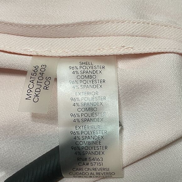 Calvin Klein Peach Halter Top Womens Med Sleeveless Asymmetrical Blouse - Picture 7 of 8